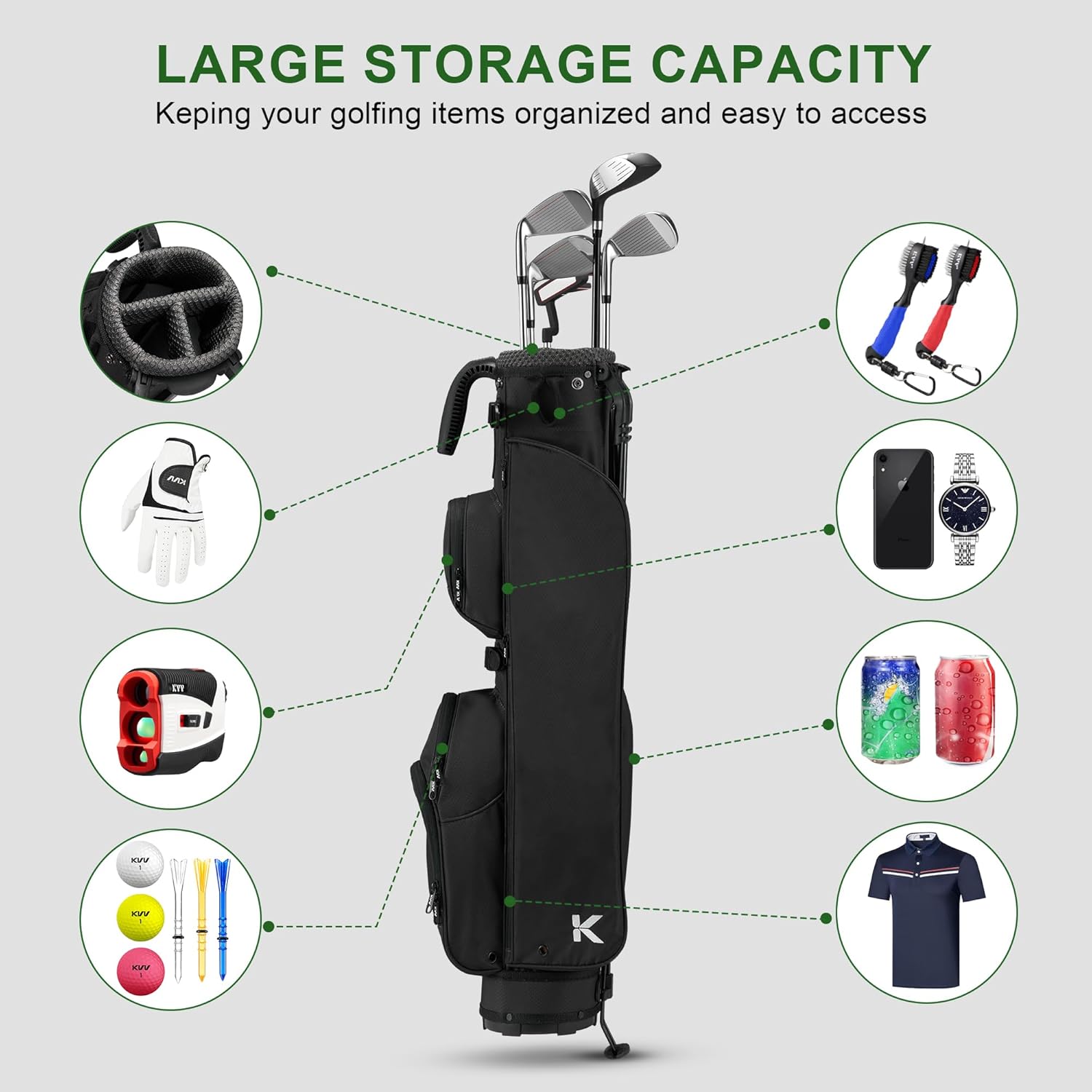 Thumbnail 4 de KVV Golf Stand Bag for 8 Clubs