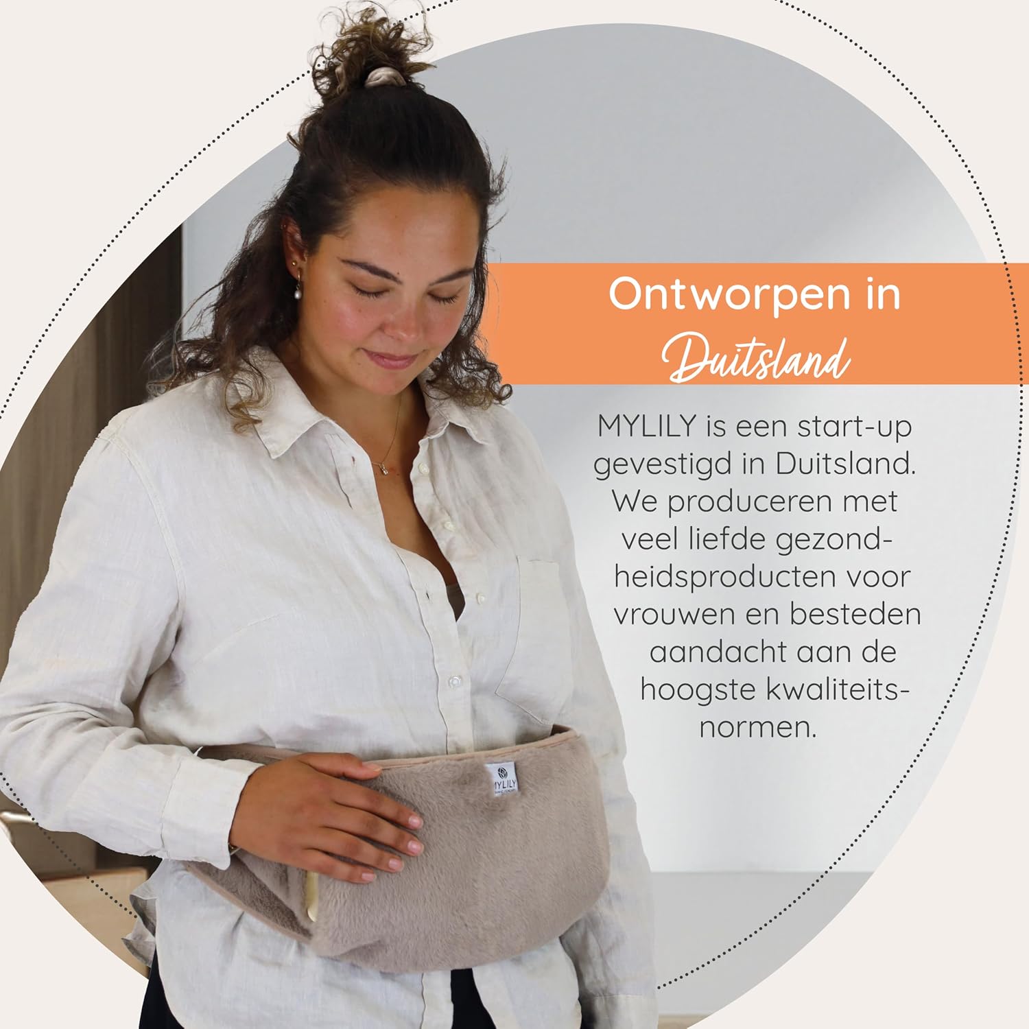 Thumbnail 5 de MYLILY 000005-010 kruikgordel taupe met pluche hoes en verstelbare band