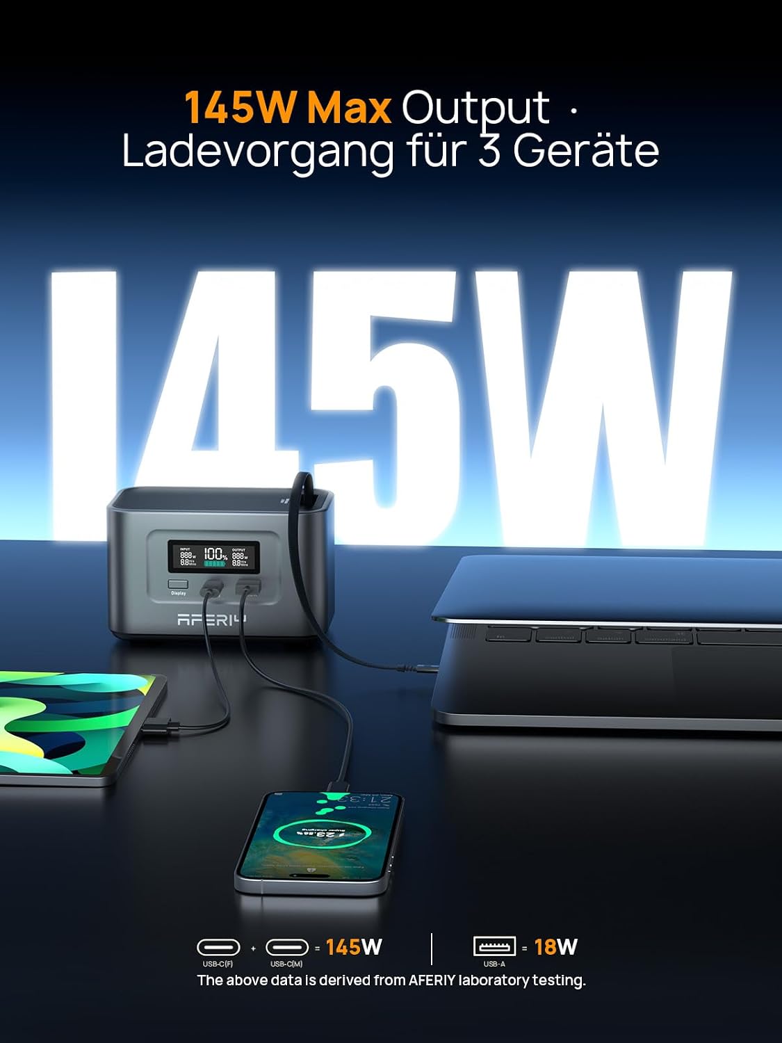Thumbnail 3 de AFERIY 99.2Wh Tragbare Powerstation