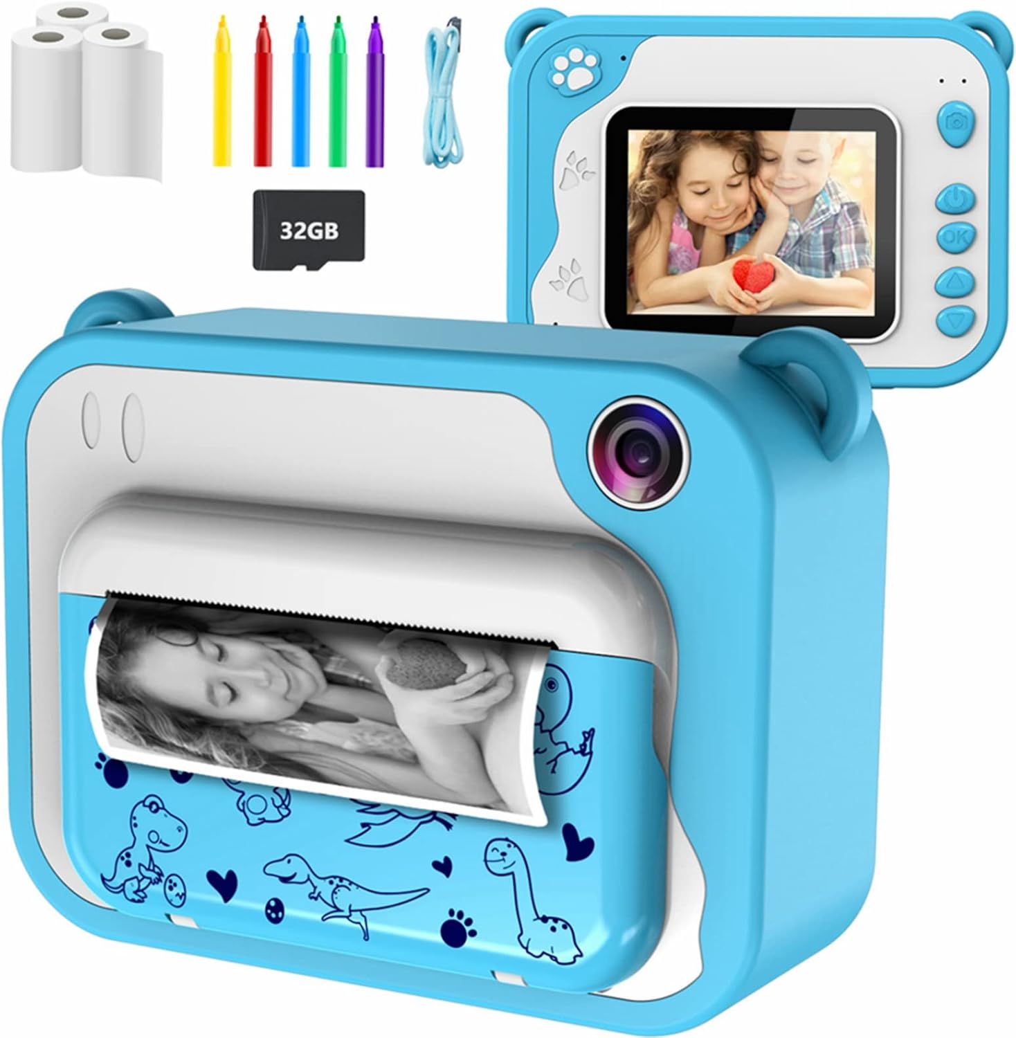 Detalle de KinderKamera Sofortbildkamera 1080P mit 32 GB