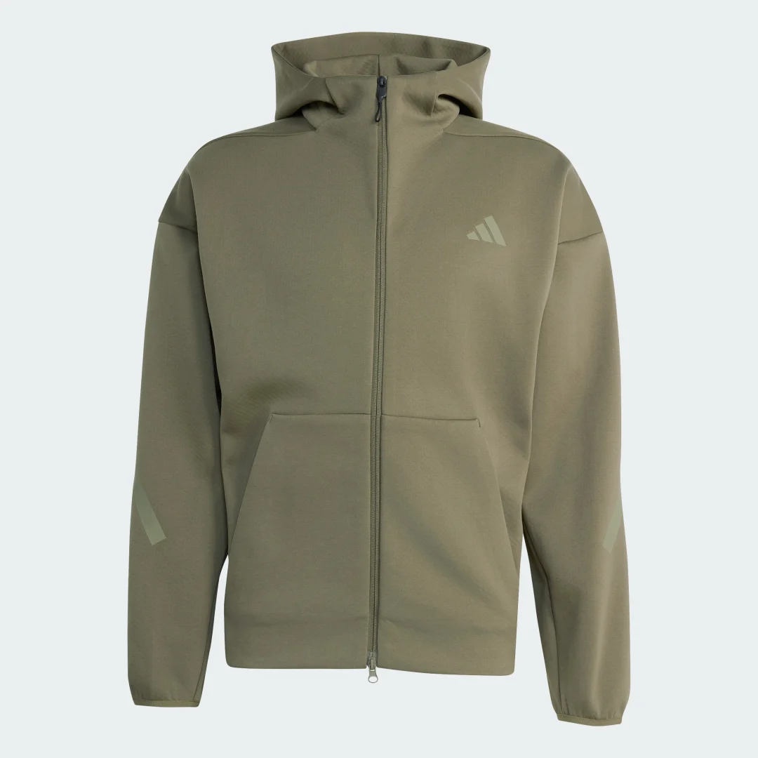 Detalle 2 de Sudadera ADIDAS Z.N.E. con cierre de cremallera – Verde