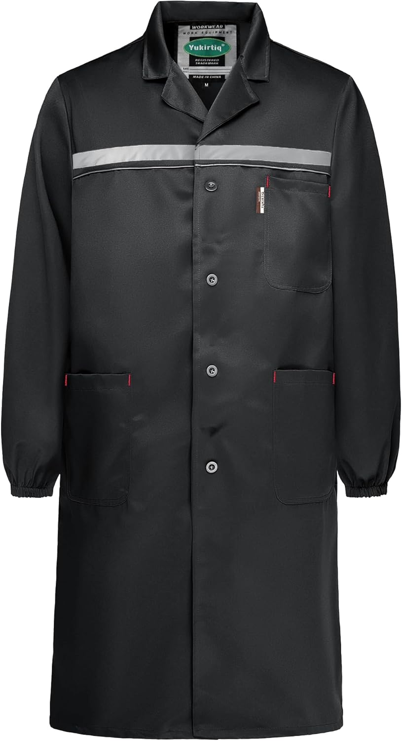 Thumbnail 6 de Yukirtiq Mens Laboratory Coat Hi Vis Reflective Lab Coat 🧥
