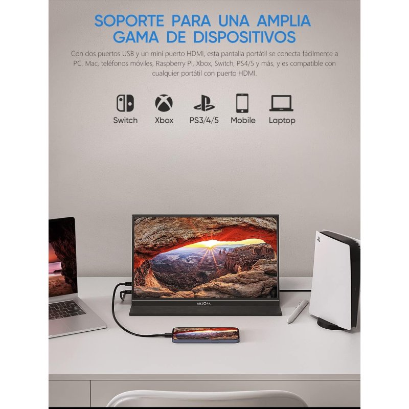Thumbnail 1 de ARZOPA S1 Table monitor 15,6" FullHD 60 Hz