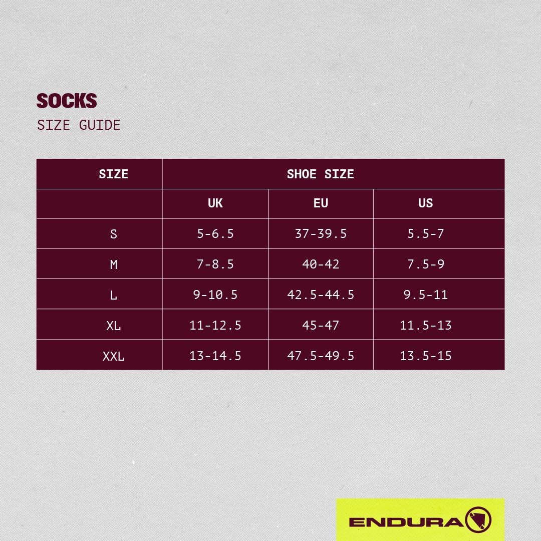 Thumbnail 5 de Endura men’s Bandwidth cycling socks – moisture wicking athletic crew fit