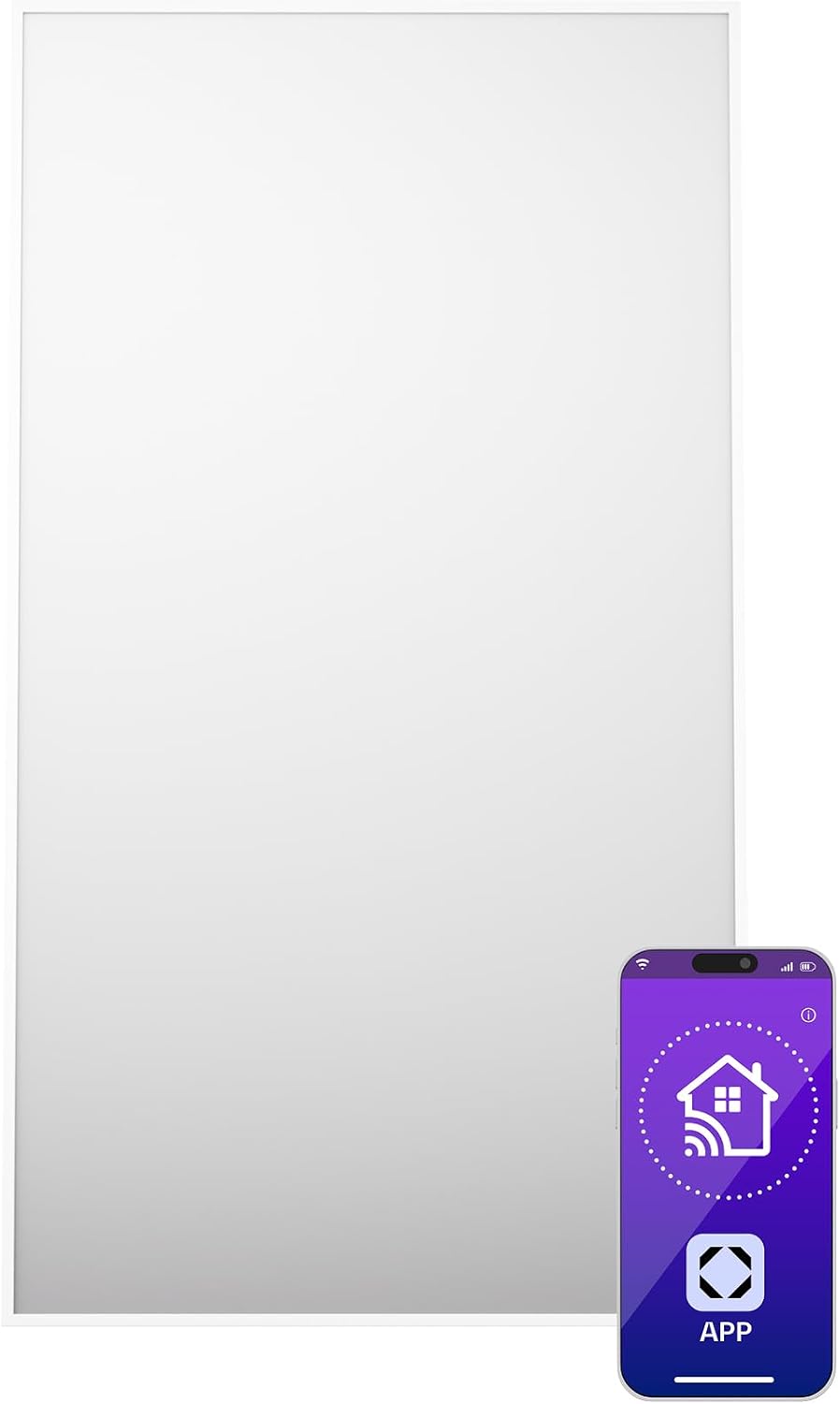 Detalle de Klarstein 480 W – ścienny panel grzewczy na podczerwień z Wi-Fi i timerem