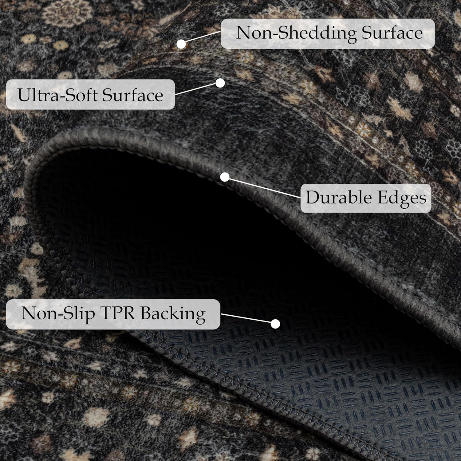 Thumbnail 2 de Ruaruarug Area Rug 8×10 Non-Slip, Machine Washable