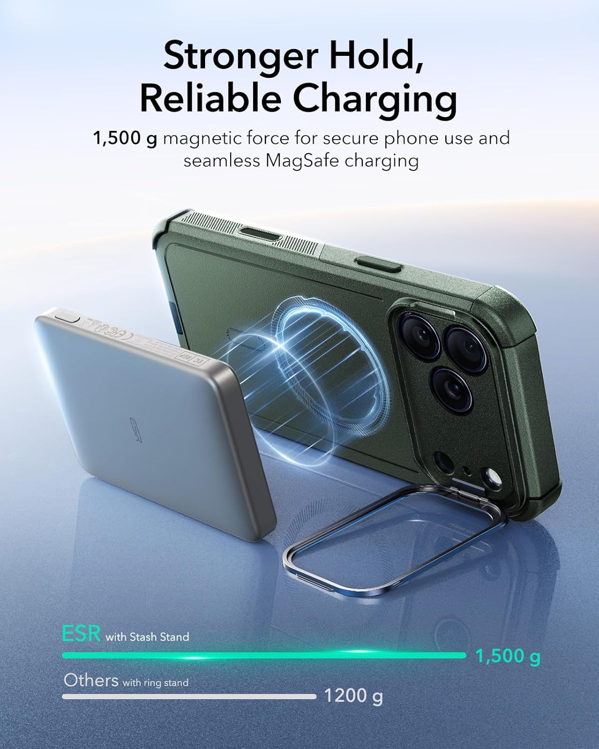 Thumbnail 5 de ESR Cyber Series iPhone 17 Pro Max Case with Stand in Green