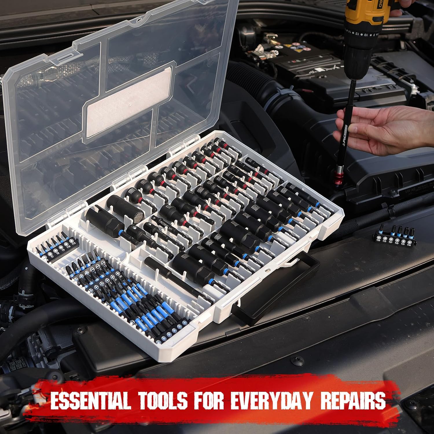 Thumbnail 6 de SEDY 84099 80-Piece Magnetic Impact Nut Driver Set, Metric & SAE