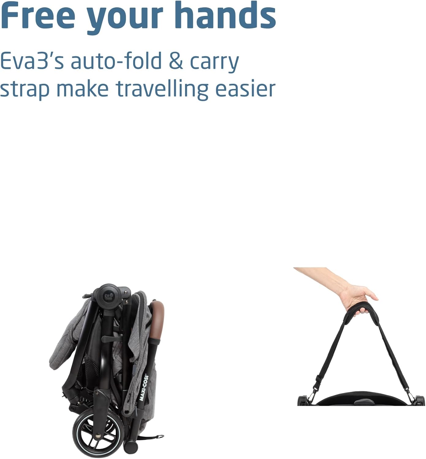 Thumbnail 2 de Maxi-Cosi Eva3 Baby Stroller: Lightweight, One-Hand Fold, 0–22 kg, 0–4 Years