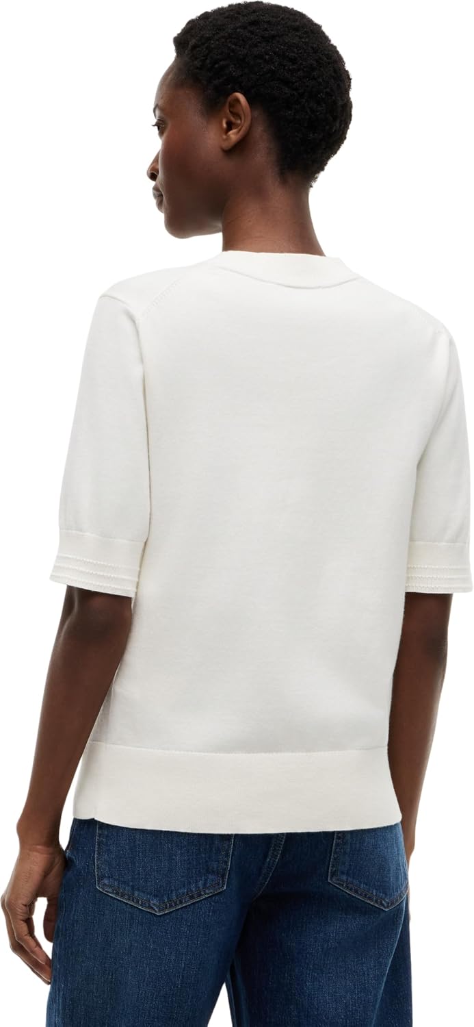 Detalle 2 de Tommy Hilfiger pullover donna in jersey fine (GG) a maniche corte Ww0ww49705