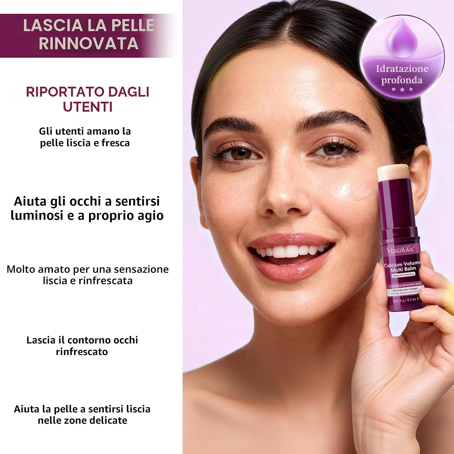 Detalle de Calcium Multi Balm Stick – Balsamo idratante multi-calcio per viso, occhi, labbra e collo