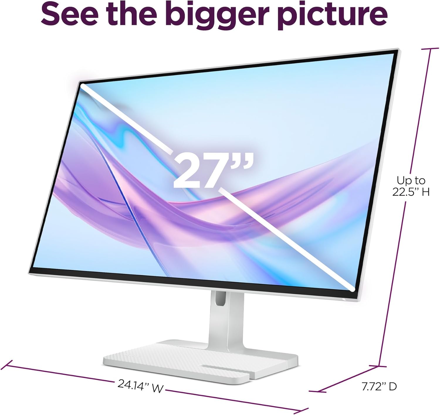 Detalle 2 de Lenovo L27q-4a: 27-Inch QHD IPS Everyday Monitor for Focused Productivity