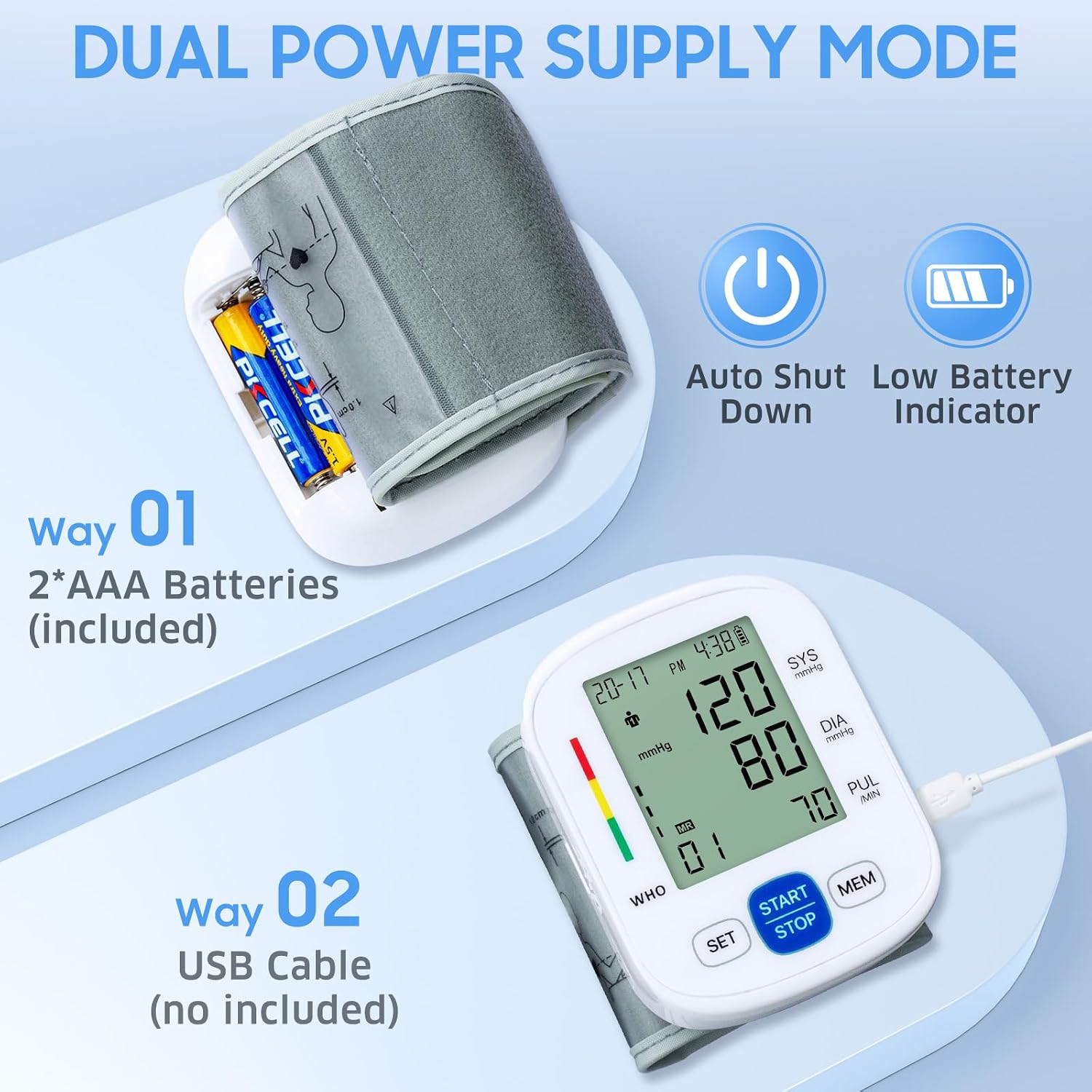 Thumbnail 6 de FACEIL BSX325 Wrist Blood Pressure Monitor with Adjustable Cuff and 2-User Memory