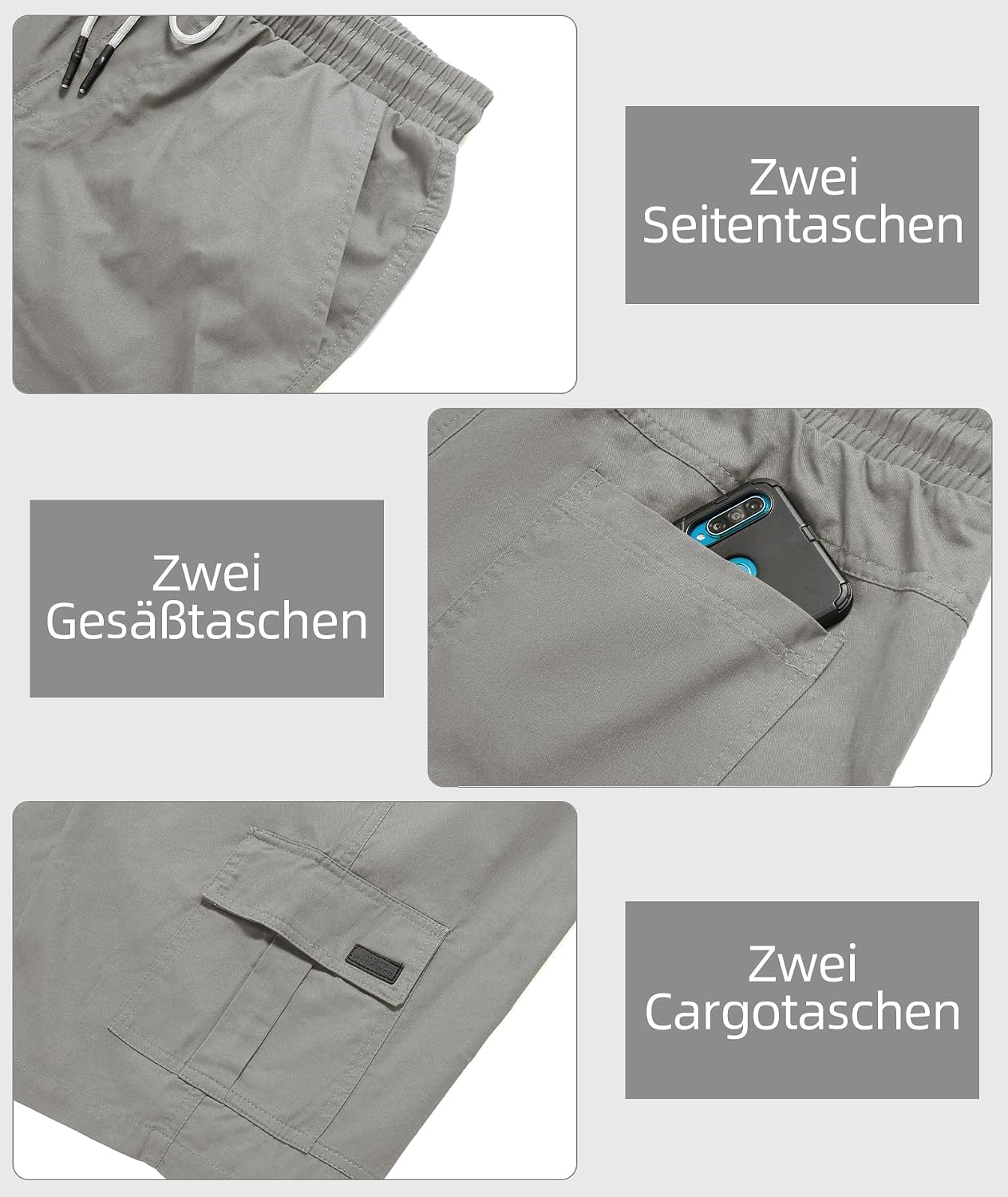 Thumbnail 4 de JACKETOWN Pantalones Cortos Cargo Algodón Elásticos
