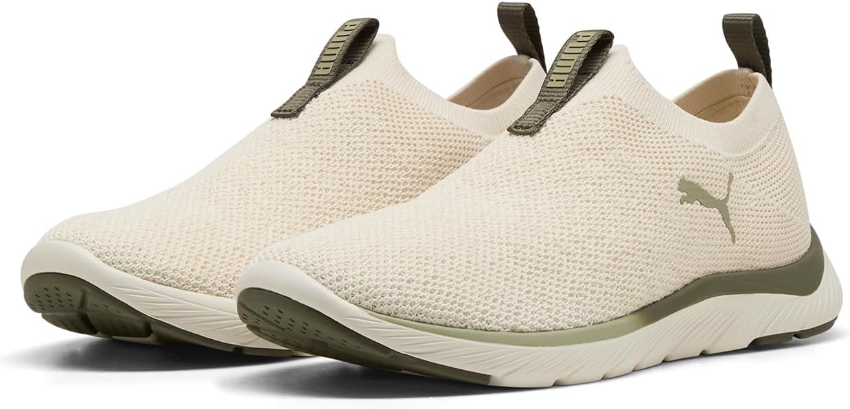 Detalle de PUMA Softride Remi löparsko för dam med stickad ovandel och SOFTRIDE-dämpning