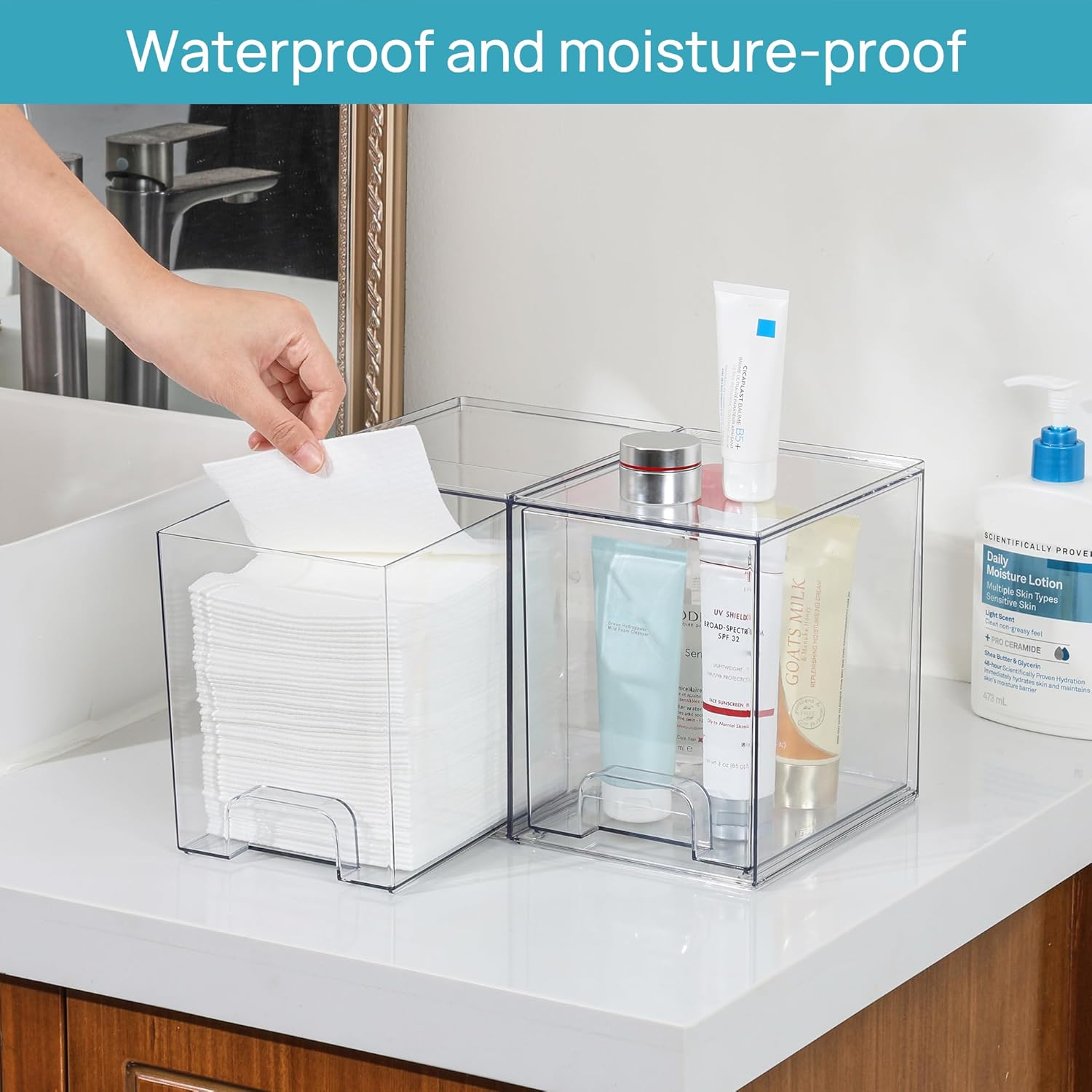 Thumbnail 6 de Vtopmart 7.6" Clear Stackable Storage Drawers 4 Pack