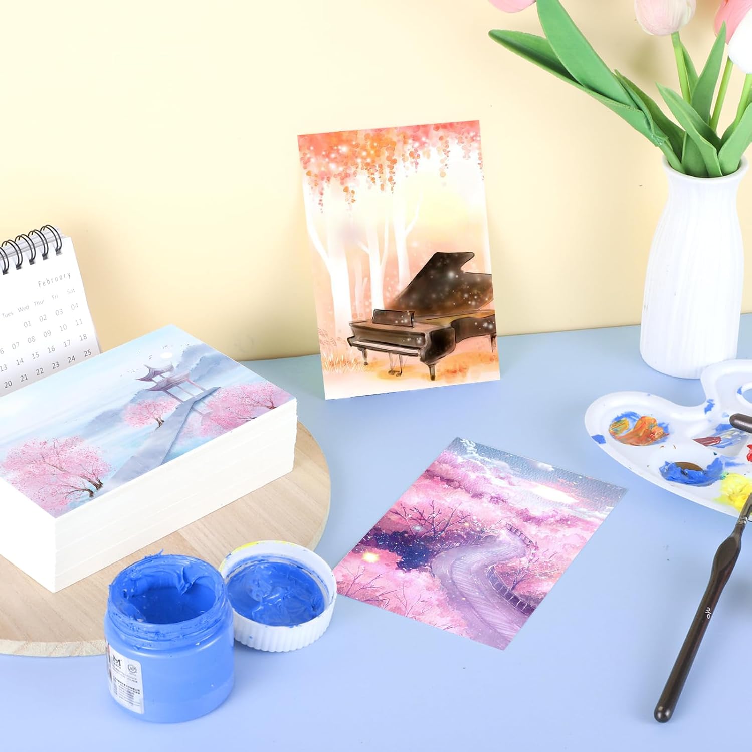 Thumbnail 4 de 120 Sheets Watercolor Paper 🖌️