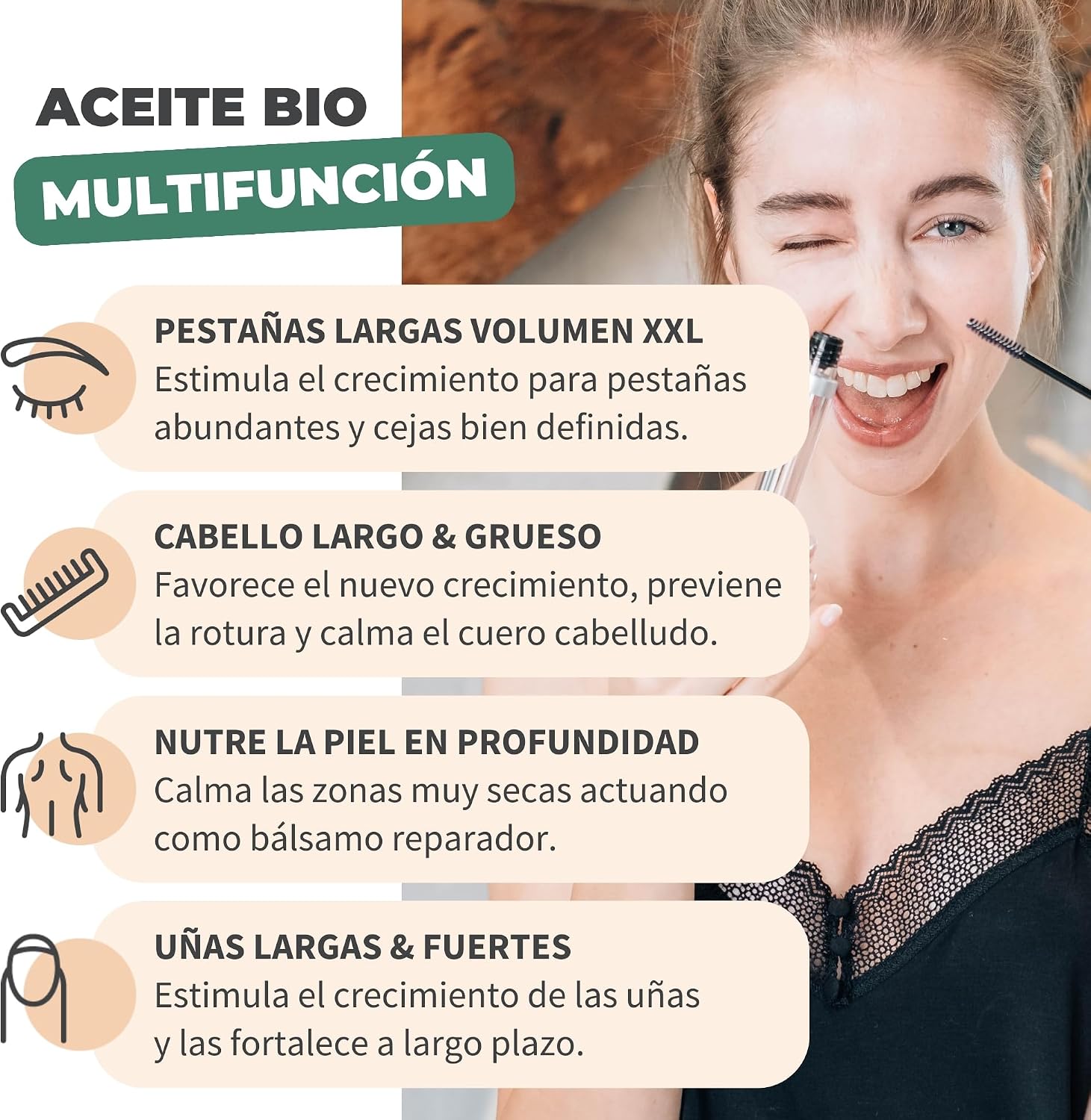 Thumbnail 2 de Bionoble Aceite de Ricino Orgánico 100ml 🌿 Para Cabello y Pestañas