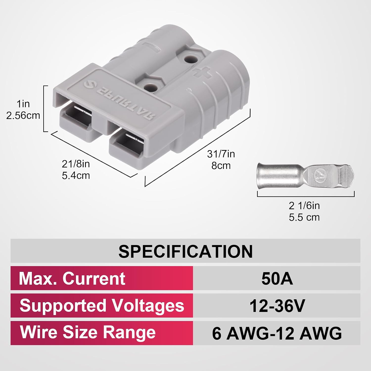 Detalle de Spurtar 50A 6AWG Connecteur batterie 50 A