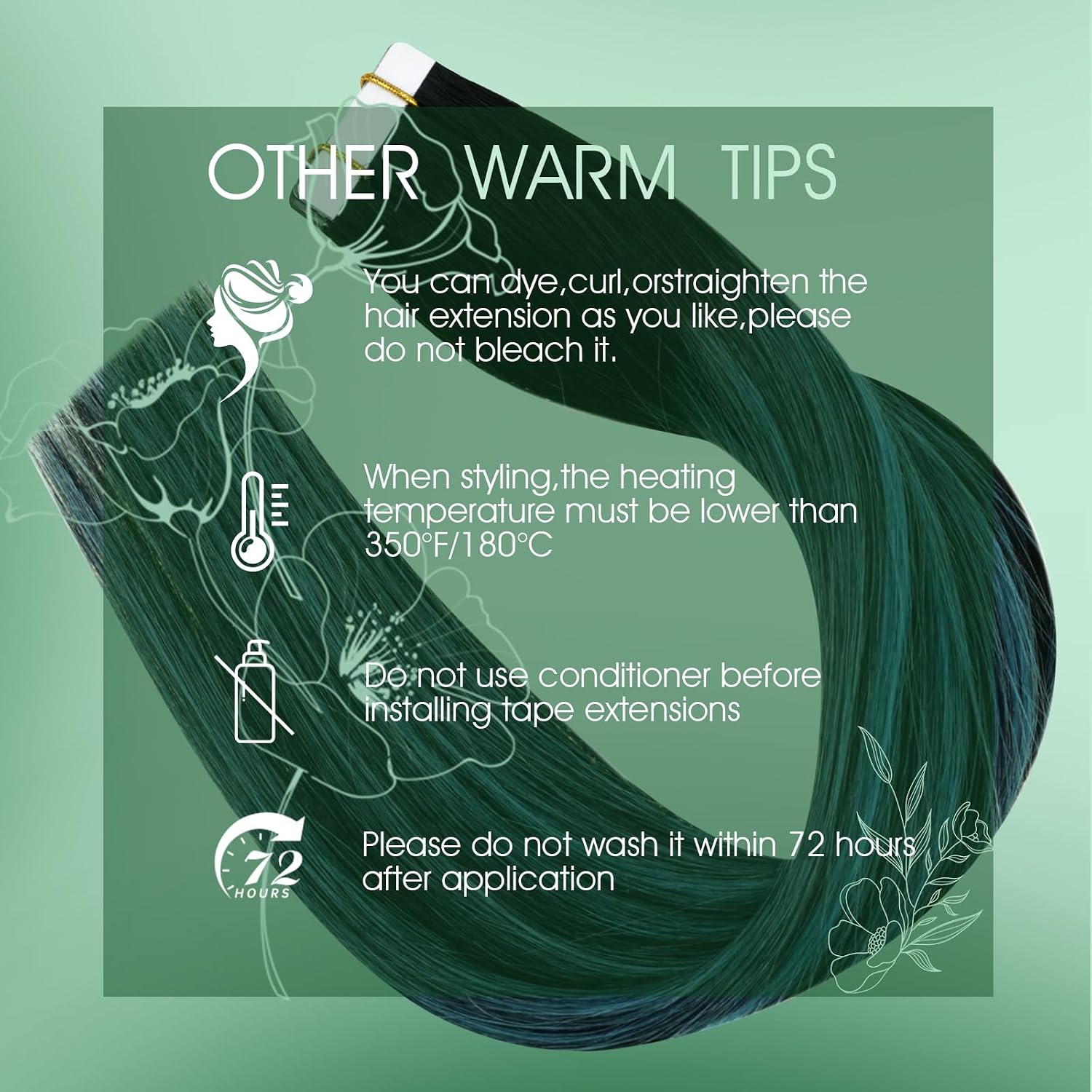 Thumbnail 5 de RUNATURE Tape-In Hair Extensions, 16-Inch