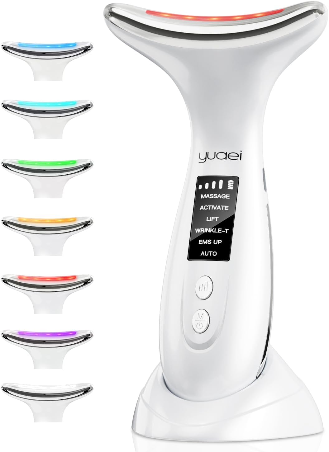 Detalle de Face Massager Facial Device Lift: 6-Mode Skin Tightening with 7-Colour LED and 45°C Heat
