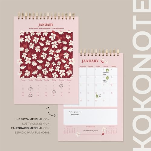 Thumbnail 2 de Kokonote Calendario sobremesa 2026 Daisy Cottage 15x20 cm 📅