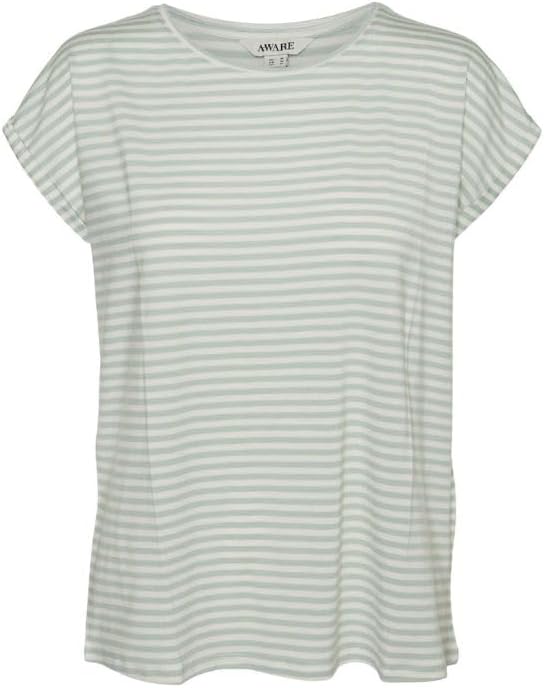 Thumbnail 6 de VERO MODA Damen Vmava Plain Ss Top Stripe T-Shirt