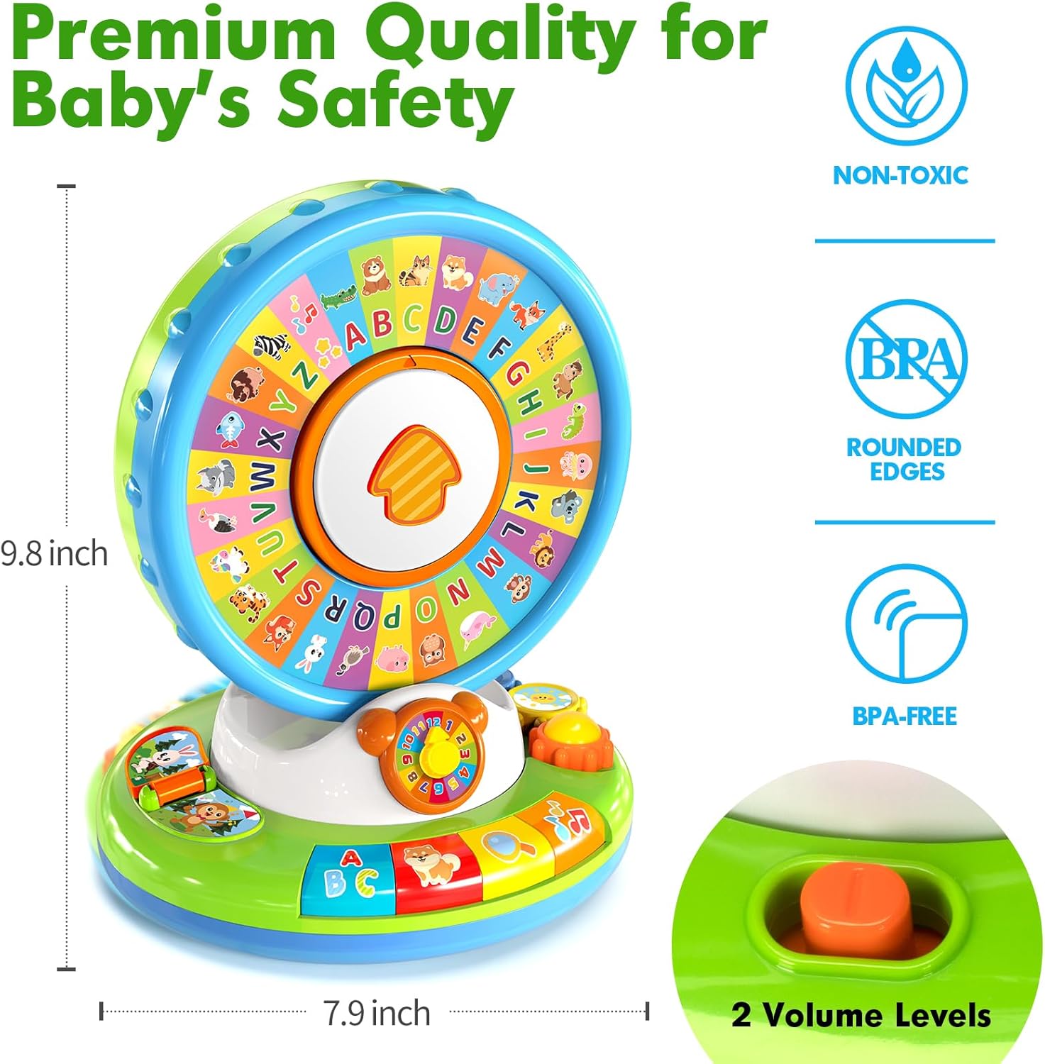 Detalle 2 de Duchong Spin and Sing Alphabet Zoo for Toddler