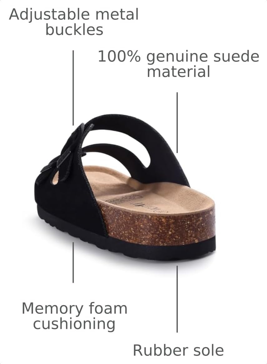 Detalle de KIDMI Unisex Summer Sandals with Arch Support and Cork Footbed