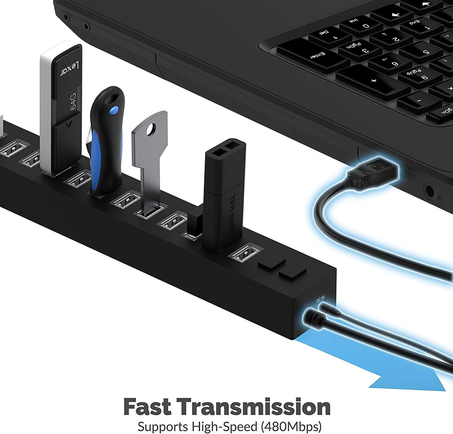 Thumbnail 4 de SABRENT USB 2.0 Hub 13 Ports