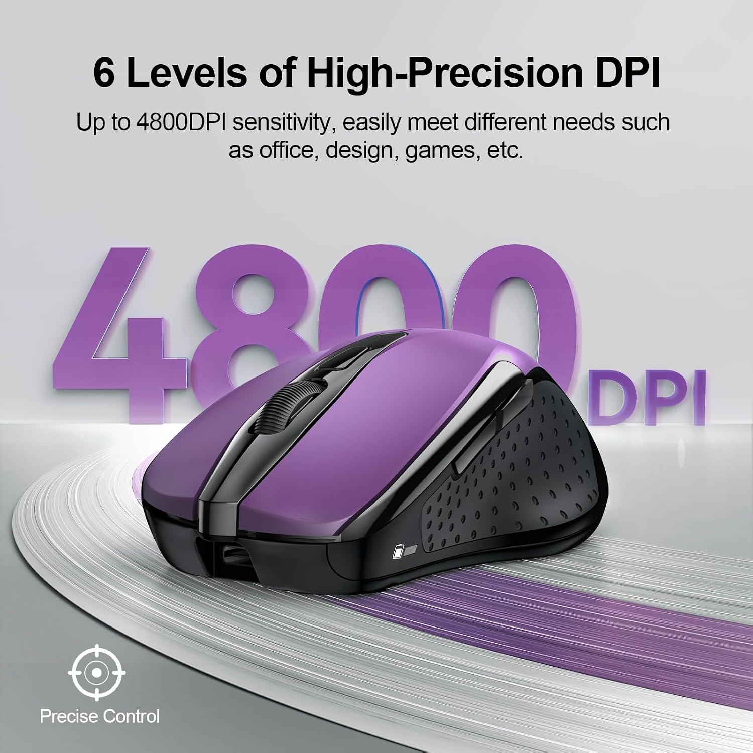 Detalle 2 de TECKNET Rechargeable Wireless Mouse 4800DPI