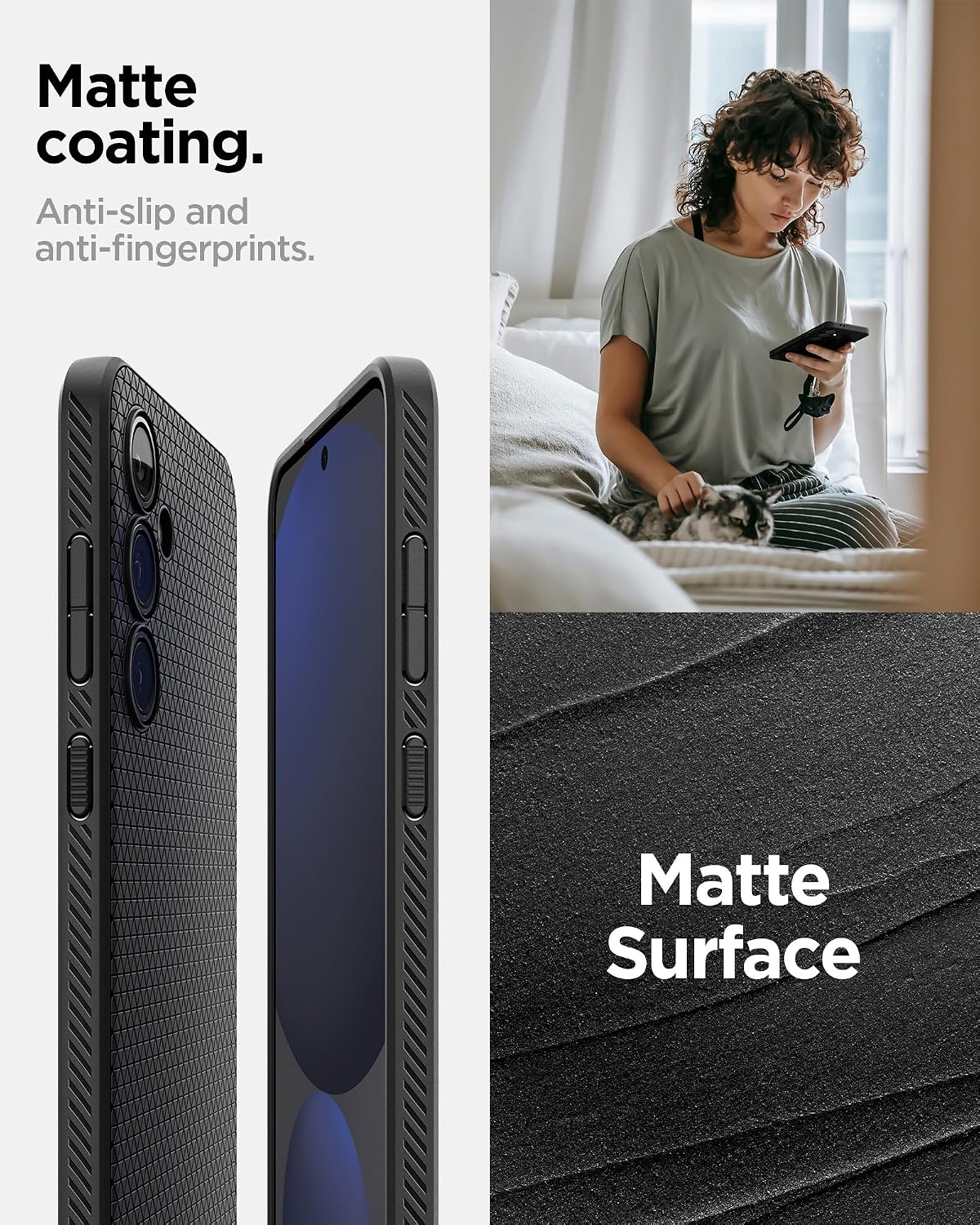 Thumbnail 4 de Spigen Liquid Air pour Samsung Galaxy S24 FE — coque noire mat