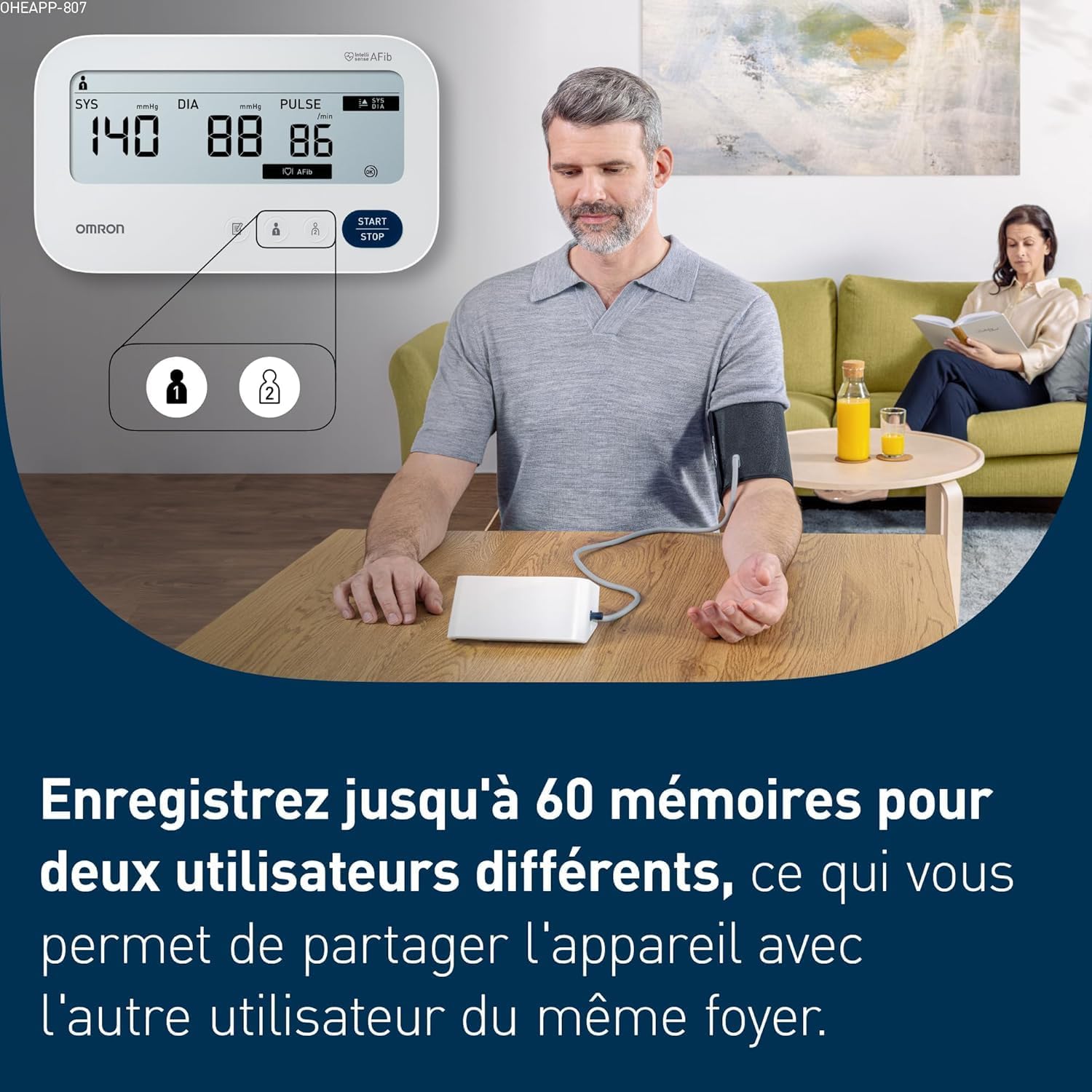 Detalle de OMRON X3 Comfort AFib Tensiomètre bras 22–42 cm