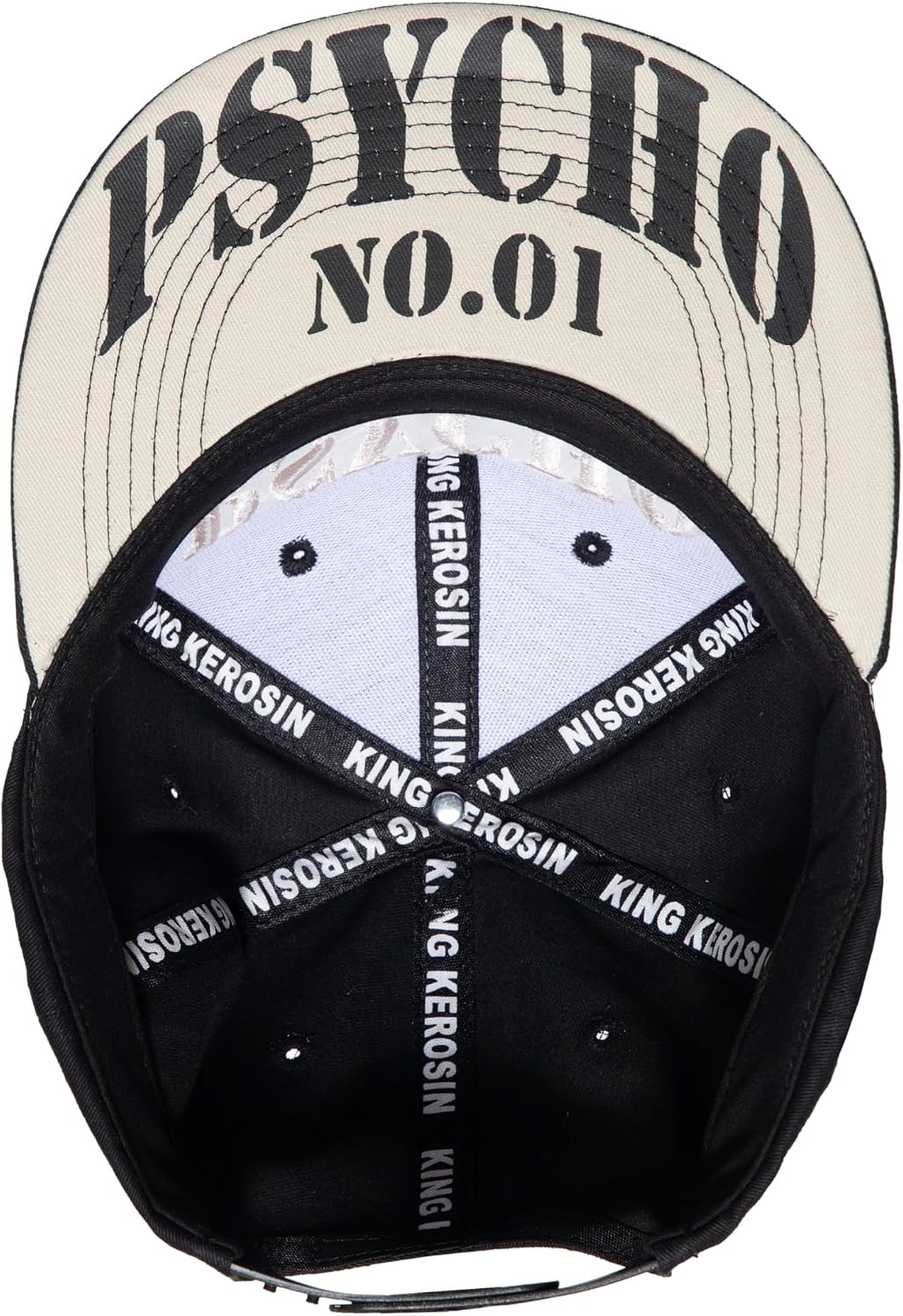 Thumbnail 3 de King Kerosin Herren Flat Brim Snapback Cap mit 3D-Stickerei – Rockabilly & Retro Baseball-Kappe