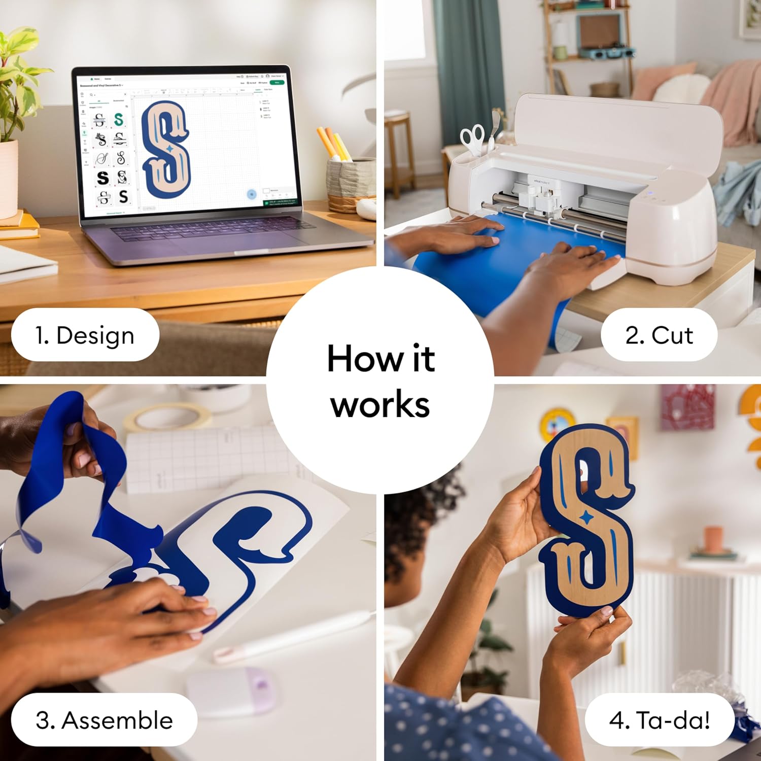 Detalle de Cricut Maker 4 Smart Cutting Machine (Seashell) Digital Content Bundle with Design Space Images