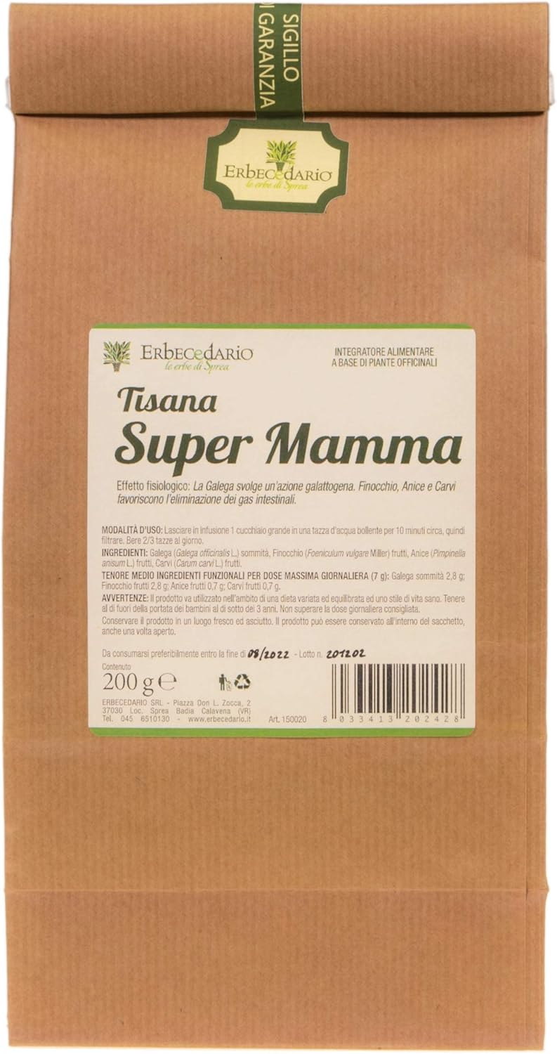 Detalle 2 de Tisana Super Mamma con Galega e Finocchio 200 g – ERBECEDARIO: latte materno e benessere digestivo