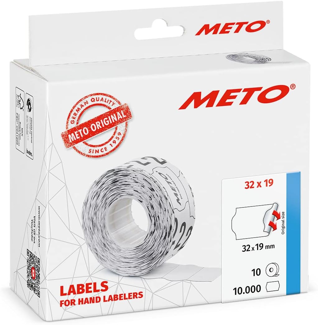 Meto etichette prezzi 32x19 mm 2 linee