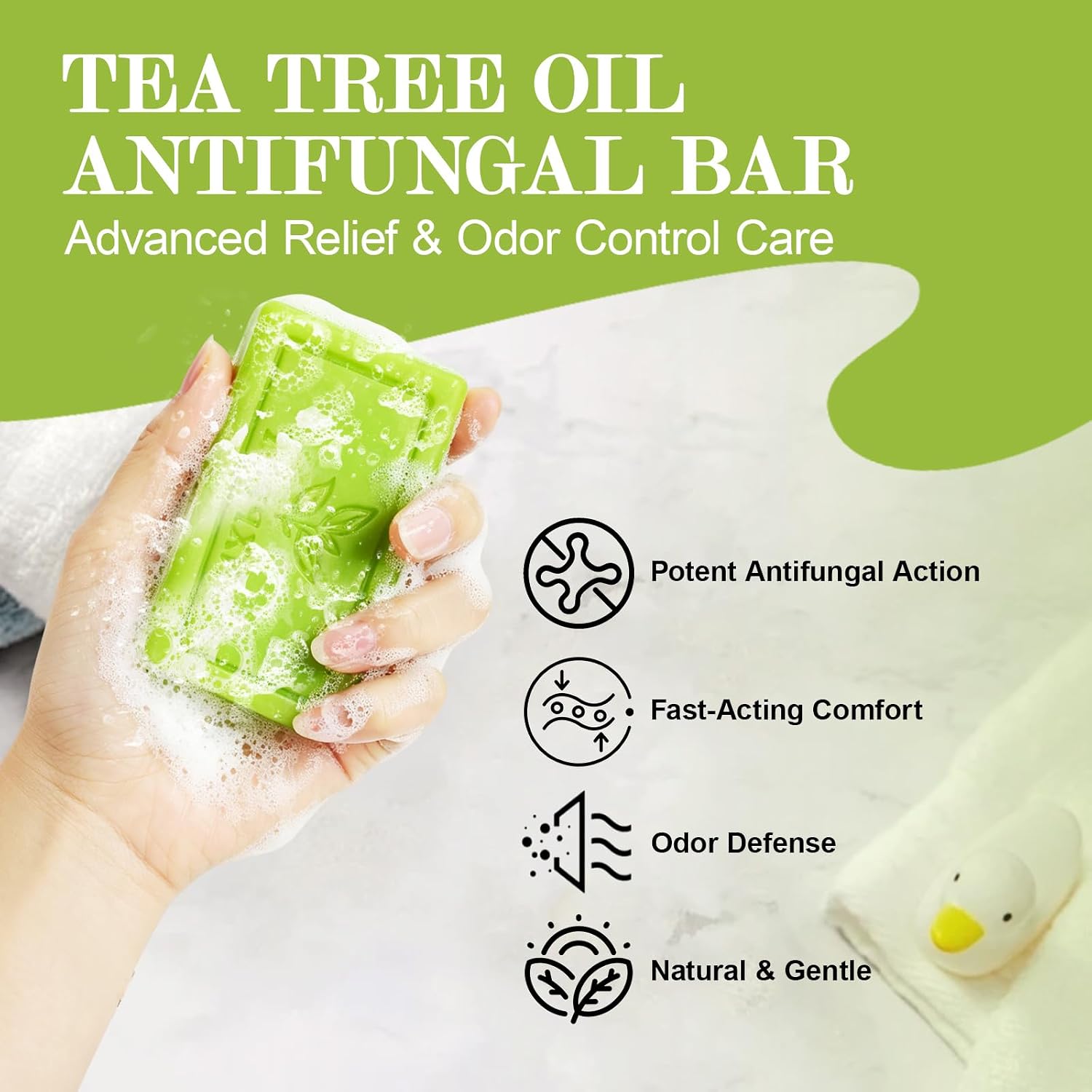 Detalle de NXPPYY Antifungal Soap Bar with Tolnaftate and Tea Tree Oil, 3-Pack