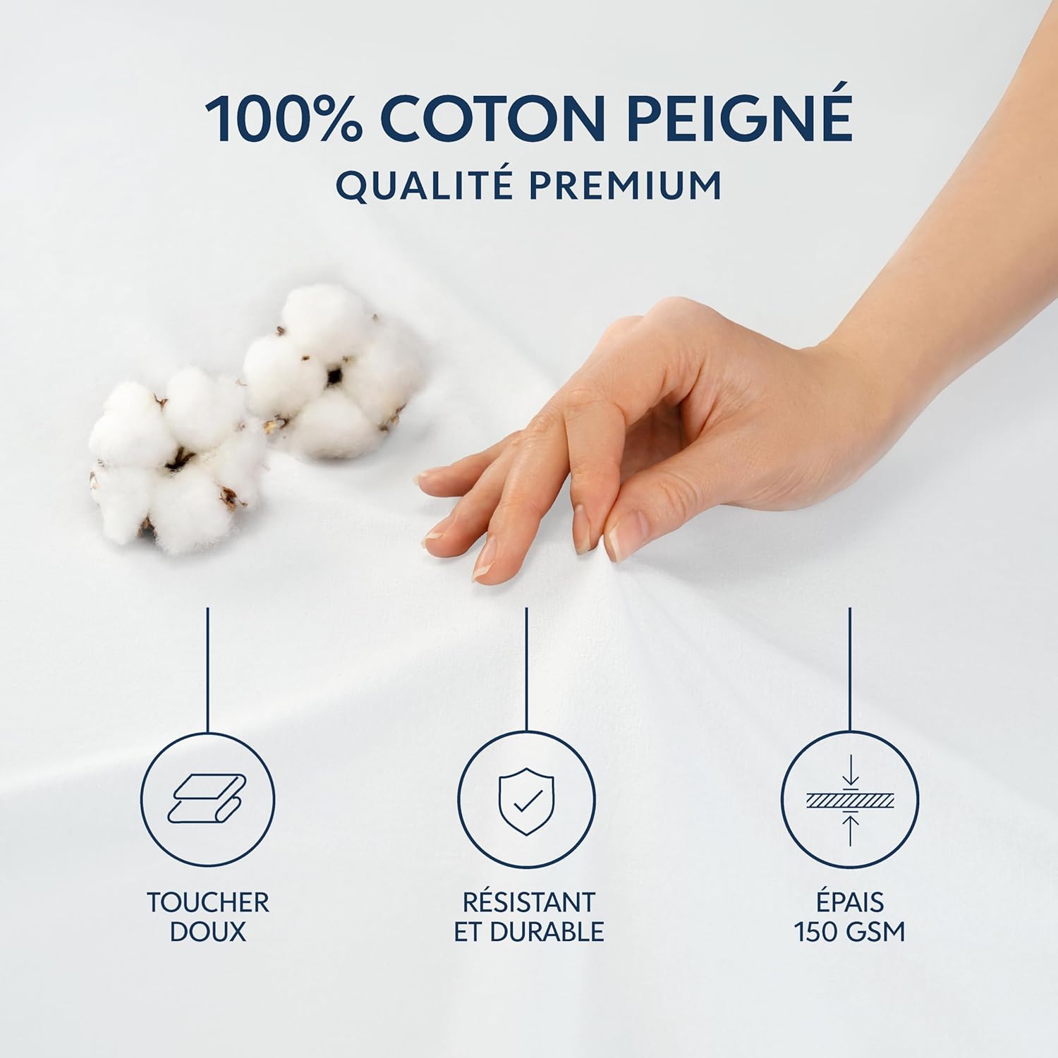 Thumbnail 1 de Dreamzie Drap housse 90x190, jersey coton