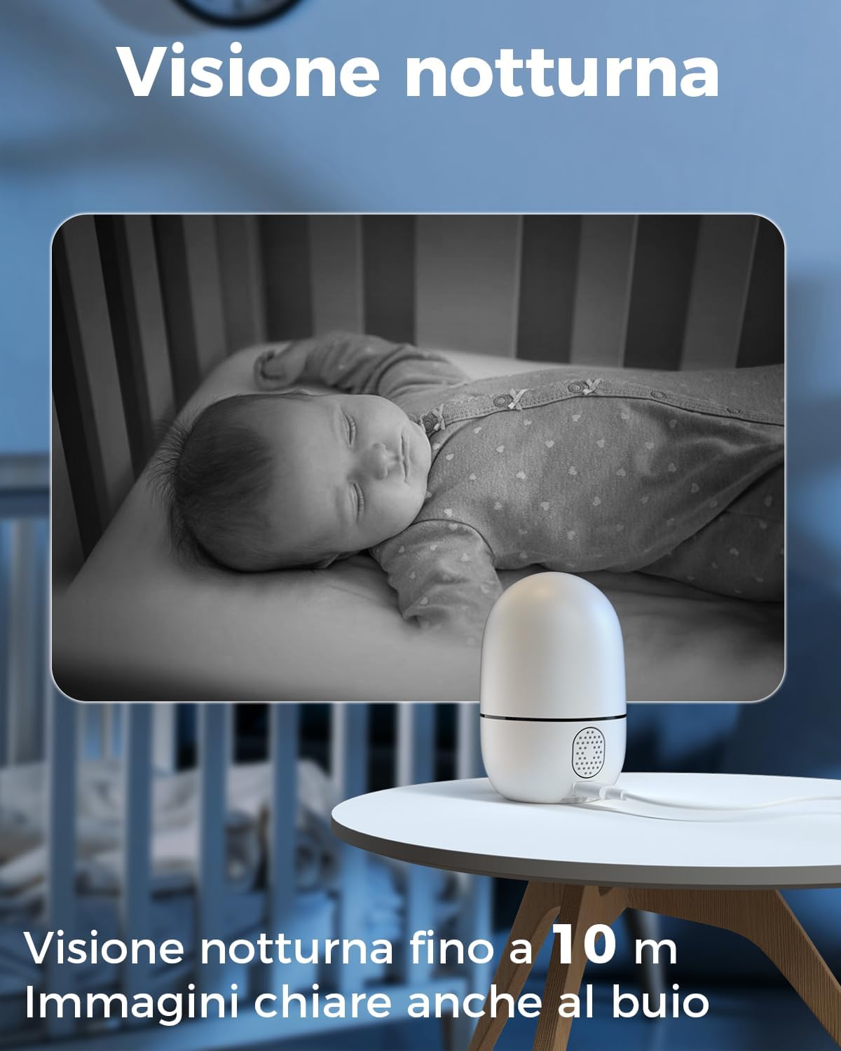 Thumbnail 6 de VIRTAVO XD1: Telecamera WiFi interno a doppio obiettivo per sorveglianza domestica 360°