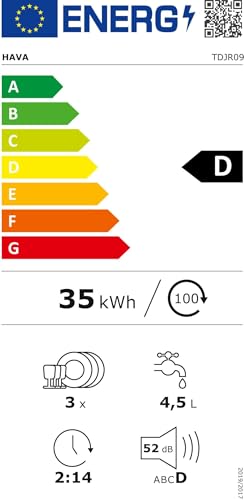 Thumbnail 11 de HAVA Table Top Dishwasher with Water Softener & Enhanced Energy Efficiency