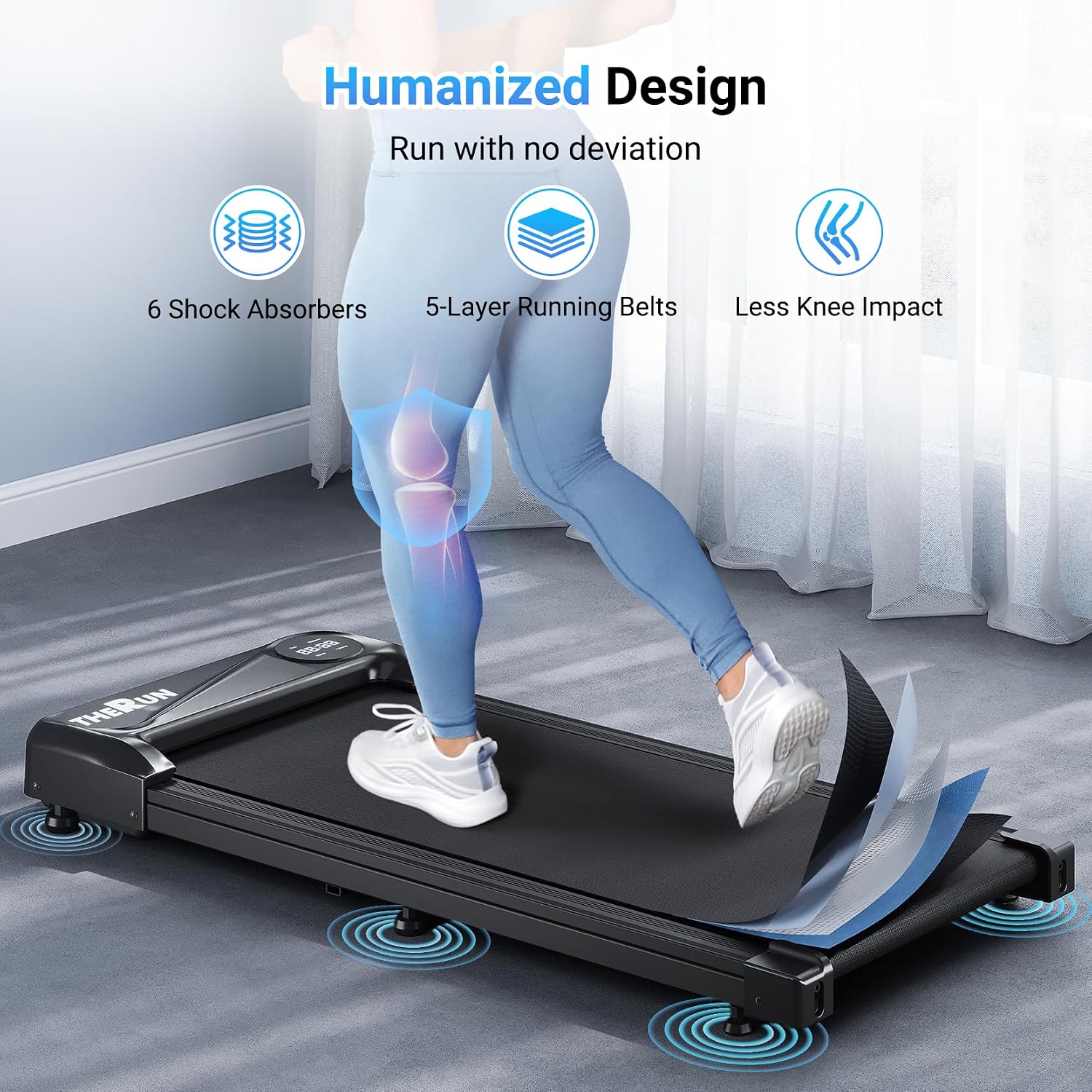 Detalle de THERUN Walking Pad Treadmill 2.5 HP