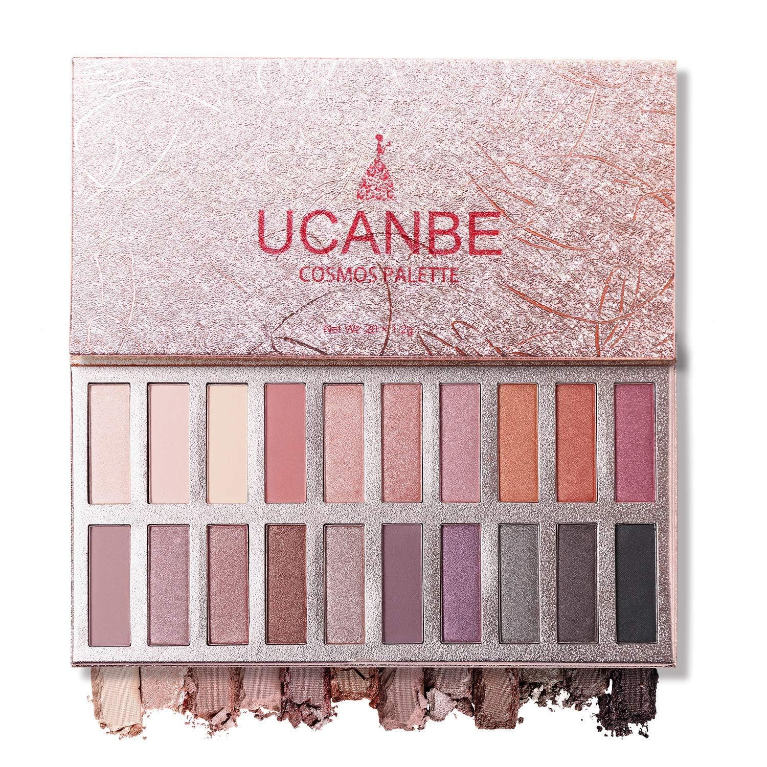 Detalle de UCANBE eyeshadow palette, 20 colors