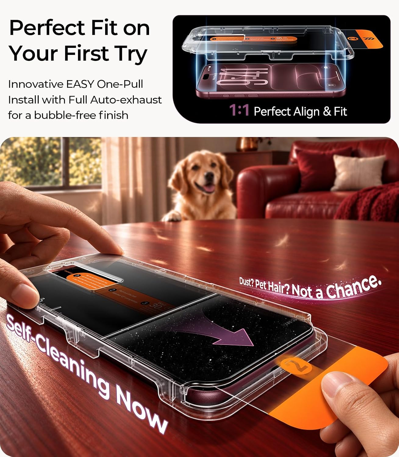 Detalle 2 de DIMONCOAT DM-QZDFK-82 Privacy Screen Protector for iPhone 18 Pro, 2-Pack
