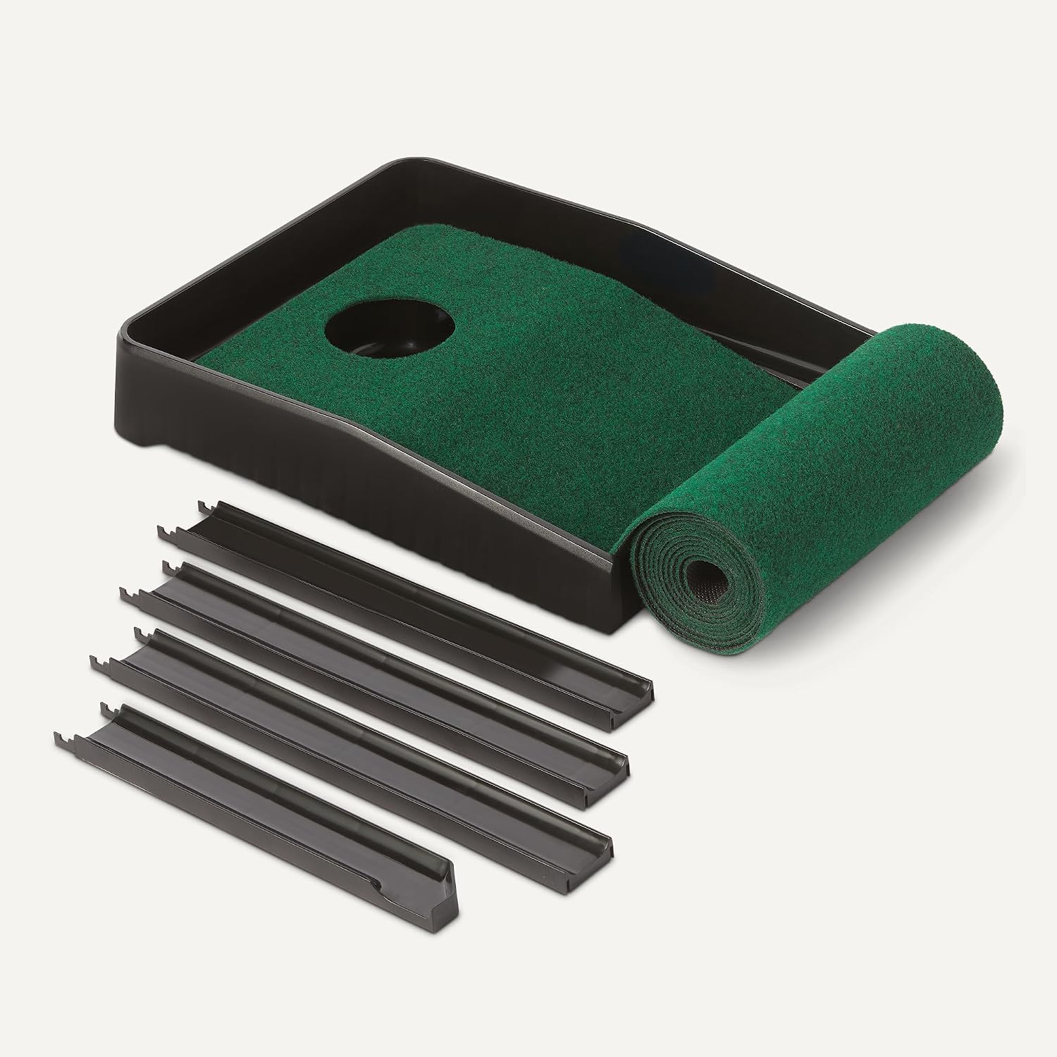 Detalle de Amazon Basics Golf Putting Mat, 277 cm x 37 cm