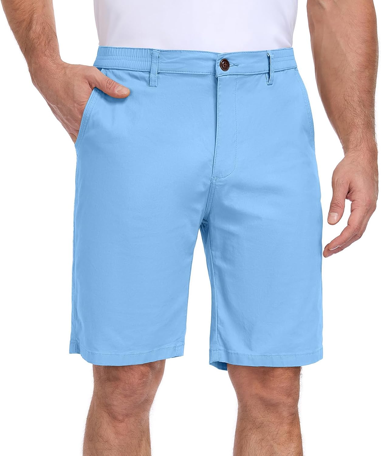 Thumbnail 1 de HOTIAN Herren-Shorts aus Baumwolle für den Sommer – Bermuda-Style mit elastischem Bund und 4 Taschen