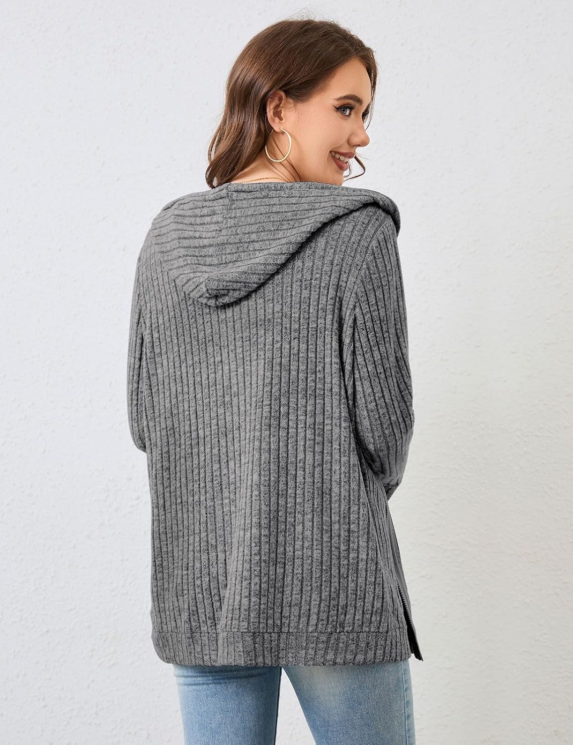 Thumbnail 1 de Flikity Zip Hoodie Damen mit Reißverschluss und Kapuze – weicher Kapuzenpullover für Frühling & Herbst