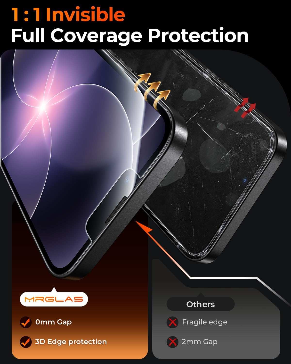 Detalle 2 de MRGLAS Tempered Glass Screen Protector 2-Pack