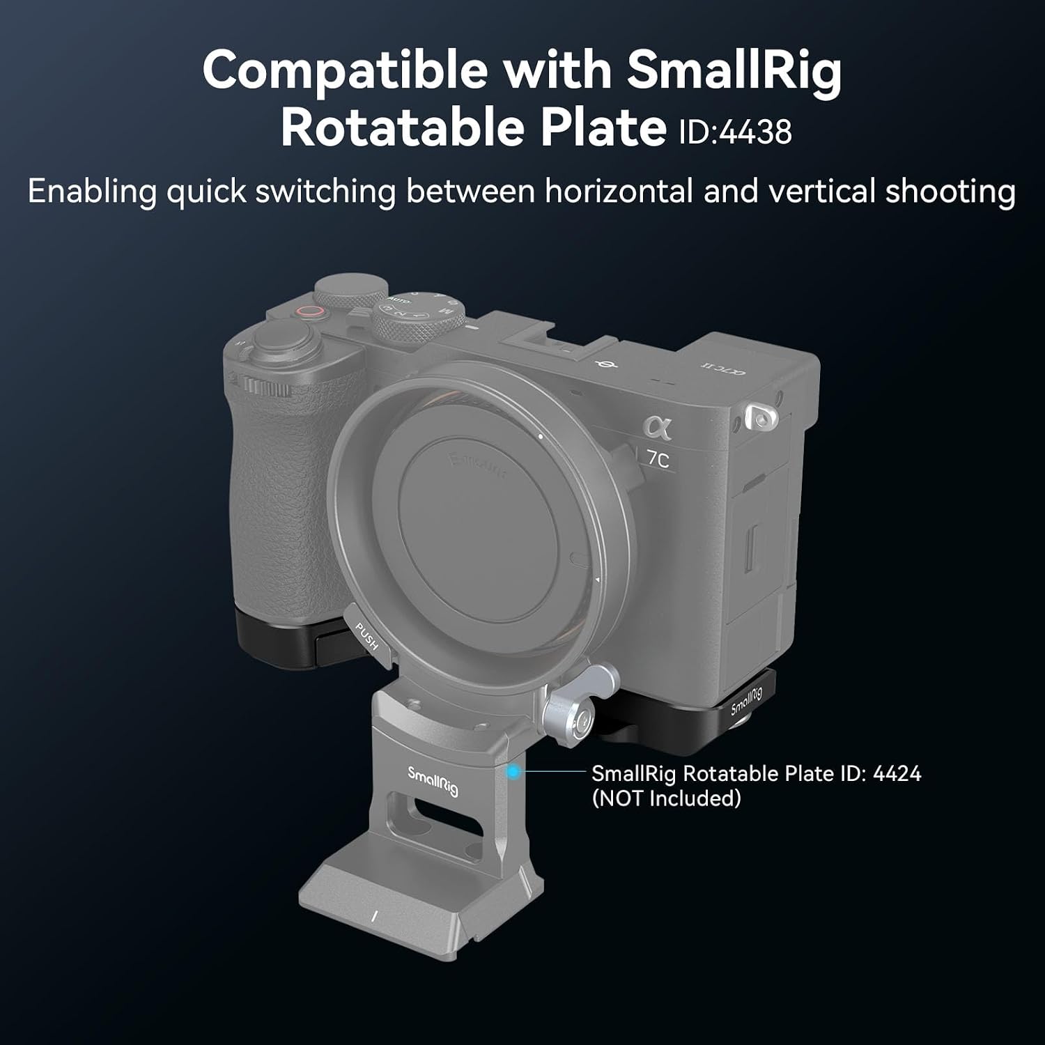 Detalle 2 de SMALLRIG 4438 – płytka bazowa do Sony A7C II i A7CR z mocowaniem Arca