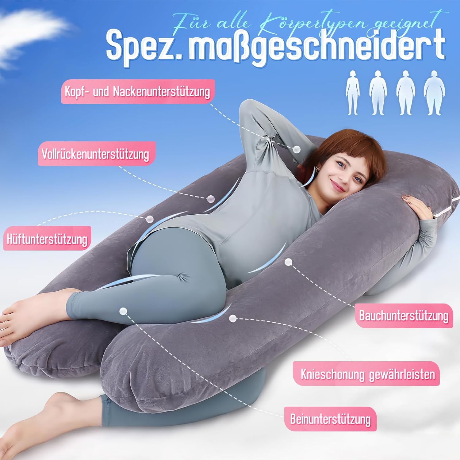 Thumbnail 1 de TaiBest Schwangerschaftskissen U‑förmig